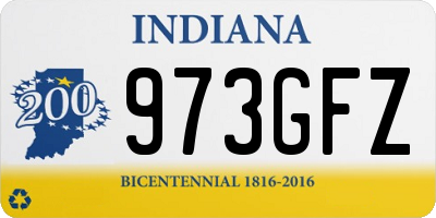 IN license plate 973GFZ