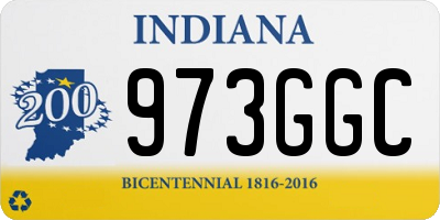 IN license plate 973GGC