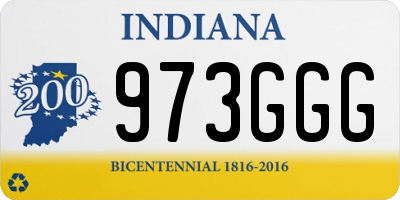 IN license plate 973GGG