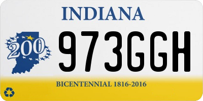 IN license plate 973GGH