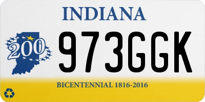 IN license plate 973GGK
