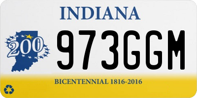 IN license plate 973GGM