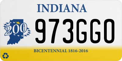 IN license plate 973GGO