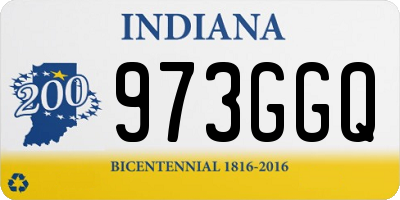IN license plate 973GGQ