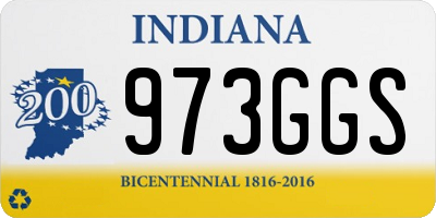 IN license plate 973GGS