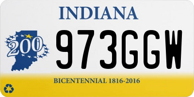 IN license plate 973GGW