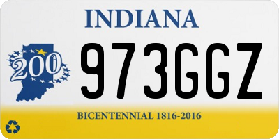 IN license plate 973GGZ