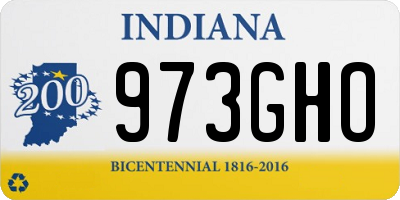 IN license plate 973GHO