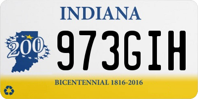 IN license plate 973GIH