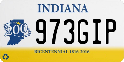 IN license plate 973GIP