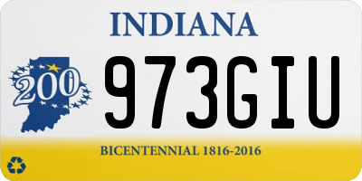IN license plate 973GIU