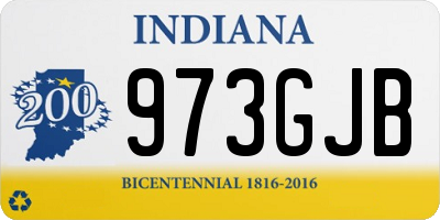 IN license plate 973GJB