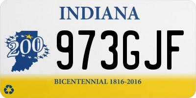 IN license plate 973GJF