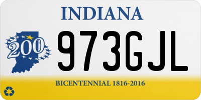 IN license plate 973GJL