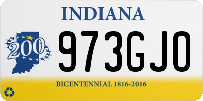 IN license plate 973GJO