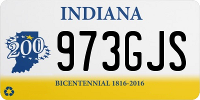 IN license plate 973GJS