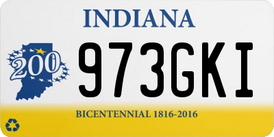 IN license plate 973GKI