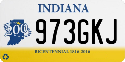 IN license plate 973GKJ