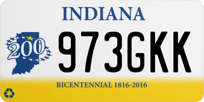 IN license plate 973GKK