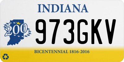 IN license plate 973GKV