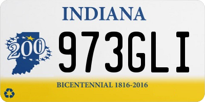 IN license plate 973GLI