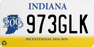 IN license plate 973GLK