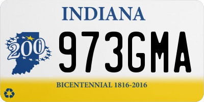 IN license plate 973GMA