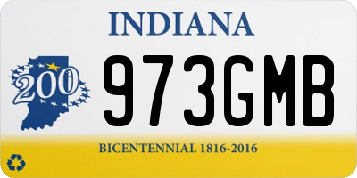 IN license plate 973GMB