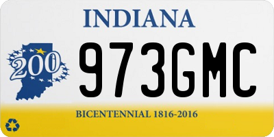 IN license plate 973GMC