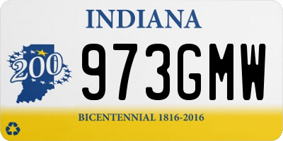 IN license plate 973GMW