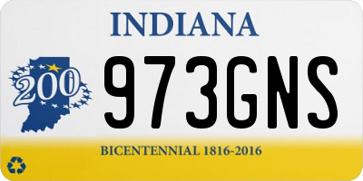 IN license plate 973GNS