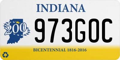 IN license plate 973GOC