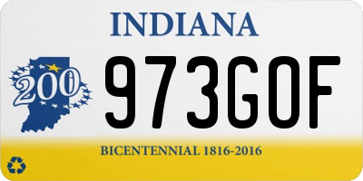 IN license plate 973GOF