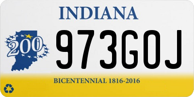 IN license plate 973GOJ
