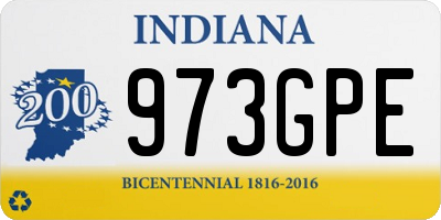 IN license plate 973GPE