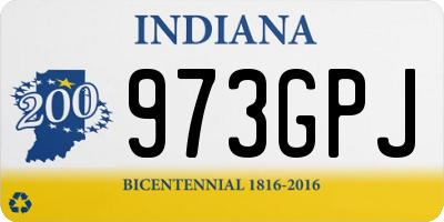IN license plate 973GPJ