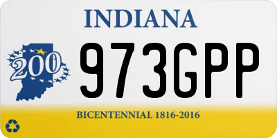 IN license plate 973GPP