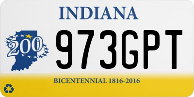 IN license plate 973GPT