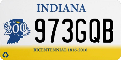IN license plate 973GQB