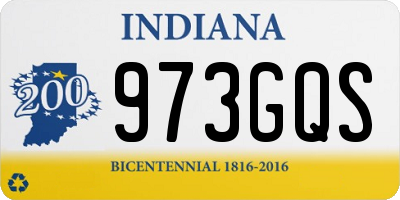 IN license plate 973GQS