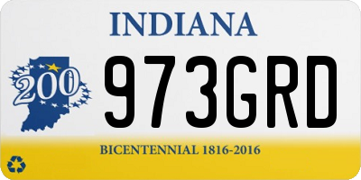 IN license plate 973GRD