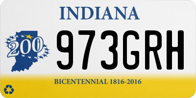 IN license plate 973GRH