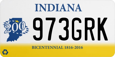 IN license plate 973GRK