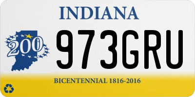 IN license plate 973GRU