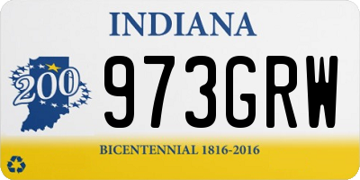 IN license plate 973GRW