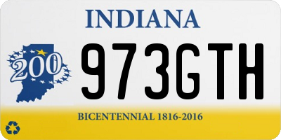 IN license plate 973GTH