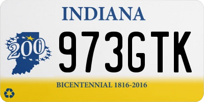 IN license plate 973GTK