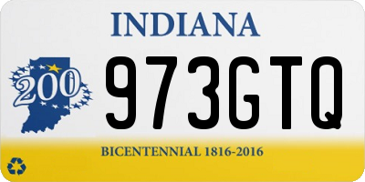 IN license plate 973GTQ