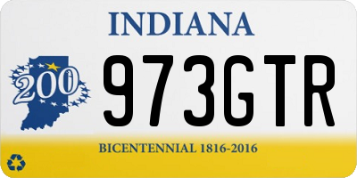 IN license plate 973GTR