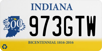 IN license plate 973GTW